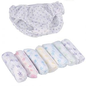 7pcs / Set Culottes Jetables pour Femmes, 4 Tailles Confortables Slip Culottes Jetables pour Les Femmes Post-Partum sous-v&ecirc;tements sous-v&ecirc;tements Non Tiss&eacute;s, pour Voyage Accouchement Massage(XXL) (Rotekt, neuf)