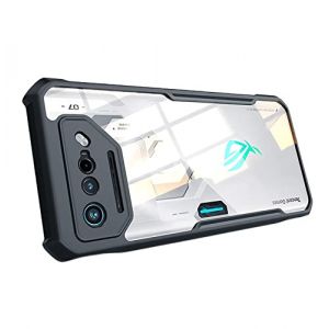 GIOPUEY Étui pour ASUS ROG Phone 7/7 Ultimate, Coque en PC Dur + TPU Souple, Grande Transparence, Étui Transparent, Amortisseur Antichoc, Pas de Jaunissement - Black (GIOPUEY, neuf)