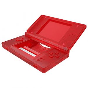 eXtremeRate Coque Remplacement Complète pour Nintendo DS Lite, Coque pour Nintendo DS Lite Console Portable avec Bouton de Remplacement Transparent Rouge, Console Non Incluse (Easequote-Store, neuf)