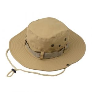 FUIPVGI Chapeau de Soleil à Large Bord, Bobs Homme Femme Chapeaux de Randonnée Anti UV Chapeau de Pêcheur à Pliable Casquette Chapeau de Peche Chapeau Safari (FR/ES, Alpha/Lettres, M, L, Kaki) (DONG YI, neuf)