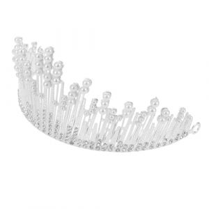 Baluue Couronne De Mariée Vintage Alliage Avec Paillettes Accessoire Élégant Pour Cheveux De Mariage Fête Et Photos (Fortune Luck, neuf)