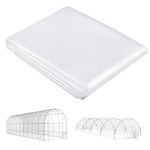 Outsunny Film pour serre 8x10 m &eacute;tanche &agrave; l'eau, film de jardin avec protection UV, film plastique extra &eacute;pais r&eacute;sistant &agrave; la d&eacute;chirure, b&acirc;che de couverture pour serre tunnel en plastique, film tunnel (AOSOM-DE, neuf)