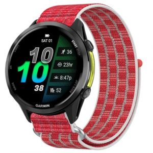 OUTPUTBT Nylon Bracelet 22mm Compatible avec Garmin Venu 3/2, Forerunner 570 47mm/970/265/255/V&iacute;voactive 4/CMF/HUAWEI/SUUNTO/COROS/Polar/AMAZFIT Bip6/Balance Remplacement Quick Release Homme Femme (OUTPUTBEAUTY, neuf)