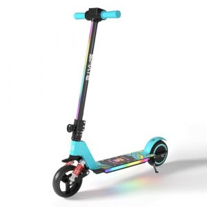 Trottinette électrique pour Enfants de 6 à 14 Ans, écran LED,lumières Arc-en-Ciel, Pliable Trottinette Electrique,autonomie de 5 à 8 Miles, Trottinette électrique Enfants (Bleu Ciel) (shenzhenchengyi, neuf)
