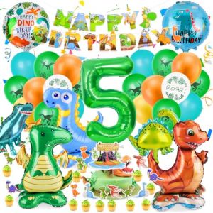 Muyohix Decoration Anniversaire Dinosaure 5 Ans, 42 Pièces Décoration Anniversaire Garcon, Géant Ballons Dinosaure avec Happy Birthday Bannière pour Dinosaur Garçon Anniversaires Fête (PureZone2025, neuf)