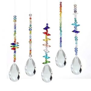 ToBeIT Attrape Soleil Cristal Suspendu, Suncatcher Prisme Arc-en-Ciel Cristal, Verre Capteur de Attrape-Soleil, D&eacute;coration pour Fen&ecirc;tre Maison Jardin Mariage No&euml;l, F&ecirc;te &agrave; Faire soi-m&ecirc;me (D) (DoIT, neuf)