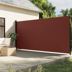 Festnight Auvent latéral rétractable 200x500 cm Store Brise Vue Jardin Retractable Store latéral Enroulable Brise Soleil Paravent Exterieur Opaque-Marron-200 x 500 cm (yeyetee, neuf)