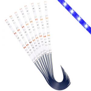 Lyeteung 8 Pi&egrave;ces 150mm 12V - 18V Bandes lumineuses Pr&eacute;-C&acirc;bl&eacute;es, 2835 Mod&eacute;lisme LED, LED SMD Auto-Adh&eacute;sives Flexibles, Bleu (Lyeteung, neuf)