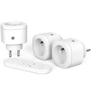 Prise Telecommande sans Fil 3000 W, SURNICE Intelligente Prises Télécommandées Programmable pour Décoration de Vacances, Portée de 80 M, All On/Off, Blanc (Sure Nice Direct, neuf)