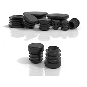 PD® Bouchons à lamelles Ronds 14mm pour Tube Rond | Embouts Ronds PE | Bouchon Pied de Chaise | Bouchon Tube Carré pour Tubes Métalliques, Chaises, Canapés, Tables et étagères | 10 pcs. (CD_Commerce, neuf)