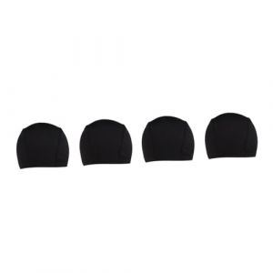 FRCOLOR 4 Pièces Élastique Chapeau Clinquant Bonnets Élastiques Pour Filet Réseau Étagère Sangles De Galerie De Toit Bonnet De Perruques Polyester Black (Laners, neuf)