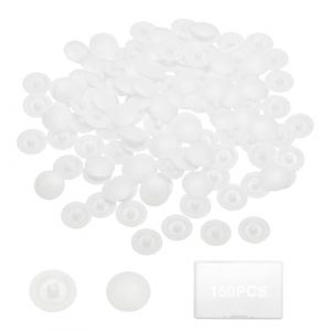 JEYORZY Lot de 150 Cache Visse Meuble, Capuchon à Vis Empreinte Cruciforme 12 mm pour vis de 7 à 8 mm, Cache-Vis pour Meubles, Couvercles de Protection Décoratifs, Cache Vis, (Blanc-100pièces) (Wacicy EU, neuf)