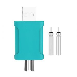 Lumineux Peche Chargeurs, USB Chargeur 2 Trous + 2 Batteries Rechargeables CR425 Compatible avec Flotteur Lumineux Peche à LED, Batterie rechargeable CR425 avec chargeur USB, Flotteur Peche (1#) (maimei, neuf)