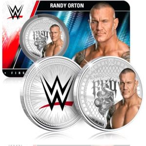 FANTASY CLUB Randy Orton WWE Pi&egrave;ce de collection officielle 32 mm - Hommage au tueur de l&eacute;gendes et plusieurs champions - &Eacute;dition limit&eacute;e pour fans et collectionneurs (Impacto-com, neuf)