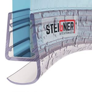 STEIGNER Joint de Douche pour paroi en Verre, 200cm, vitre 5/6/7/8mm, Joint d'&eacute;tanch&eacute;it&eacute; PVC courb&eacute; pour Les cabines de Douche arrondies, UK15 (Jumbo-Shop, neuf)