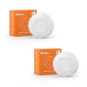 SONOFF SNZB-01P Interrupteur Sans Fil ZigBee 3.0, Liaison de Scène Intelligente, avec Trois Options de Contrôle-Pression Simple/Double/Longue, Compatible avec Alexa/Smartthings/IFTTT (2 Pack) (sonoff, neuf)