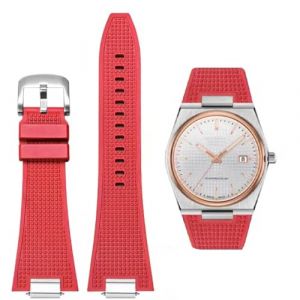 AIYIRUO Bracelets de Montre Tissot PRX Series Powermatic 80,12mm Bracelet en Caoutchouc Souple avec un Adaptateur en M&eacute;tal Quick release, Tissot PRX Series Montres Bracelet Hommes T137.407/410 (HAIRUOZE, neuf)