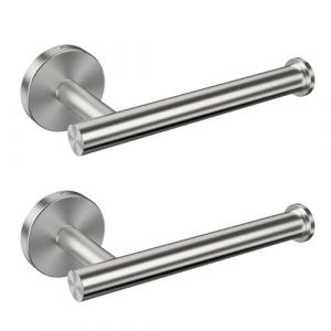 Eolax Porte-Serviettes perforé, Porte-Papier Toilette Acier Inoxydable de Qualité pour Salle de Bain Cuisine Toilettes, Support de Papier Toilette Mural(Nickel brossé 2-Pack) (Eolax Direct, neuf)