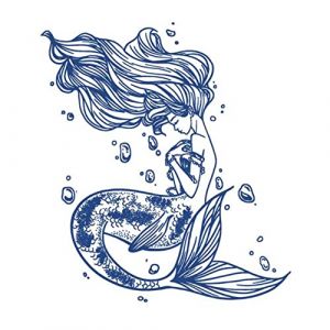 Tatouages. Tatouages ​​temporaires, 1 feuille d'autocollant de tatouage temporaire de sir&egrave;ne, encre longue dur&eacute;e 1 &agrave; 2 semaines, faux tatouage r&eacute;aliste, grand bras de fleur, autocollant de tatouage, A (SCJXMY, neuf)