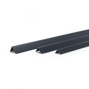 DQ-PP Profil d'angle - Dimensions : 20 x 20 mm - Longueur : 2 m (1 x 2 m) - Couleur : noir - Matériau : PVC - Cornière en plastique - Coin extérieur - Protection des bords mural - Profilé d'angle en (dq-pp, neuf)