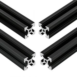 VICHSAMWY Lot de 4 profilés linéaires en aluminium anodisé noir 800 mm 2020 V pour imprimantes 3D et machines CNC (800 mm) (Vichan-EU, neuf)