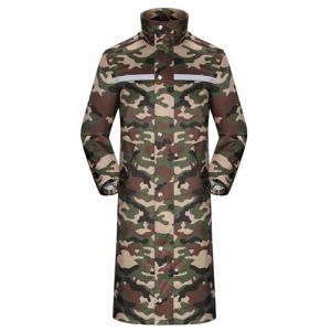 Coutyuyi Homme Veste de pluie imperm&eacute;able &agrave; long manteau de pluie pour capuche r&eacute;utilisable V&ecirc;tements de pluie l&eacute;gers r&eacute;fl&eacute;chissants（Camouflage vert arm&eacute;e,XL） (Coutyuyi outdoor, neuf)