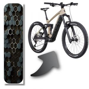 Film design pour cache batterie de v&eacute;lo &eacute;lectrique pour CUBE Stereo | Mod&egrave;les r&eacute;action hybrides, protection du cadre eBike, autocollant de v&eacute;lo (couvercle cube 20-04377, 21-11463, 20-01818, gris (DK's BikeDesigns, neuf)