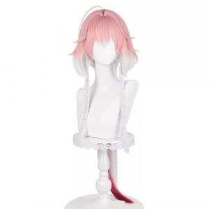 RiRaku Anime Perruque Changli Pink Gradient Silver White Long Ponytail Halloween Costume Cosplay Perruque,pour F&ecirc;te Carnaval No&euml;l (ZouPingPengQiJianZhuGongChengYouXianGongSis, neuf)