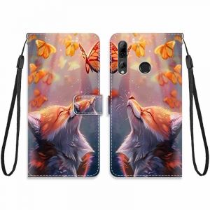KARTXITAI Cuir Coque Compatible avec Huawei P Smart+ 2019 Antichoc avec Support Clapet Design Motif Dr&ocirc;le &Eacute;tui Bumper Portefeuille Magn&eacute;tique Cr&eacute;atif Case Cover Housse-Renard,Papillon (KARTXITAI, neuf)