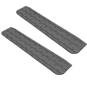 Vilnow Rampe de trottoir en caoutchouc noir - Rampe de porte pour fauteuil roulant - Rampe de seuil de porte - rampe de seuil de voiture - rampe en caoutchouc (110 x 32 x 2,5 cm) (Vilnow, neuf)