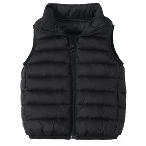 Happy Cherry Gilets sans Manche Enfants Gilet en Duvet Gar&ccedil;on Fille Hiver Matelass&eacute; Doudoune Sans Manche Taille 110/3-4 ans-Noir (Aolueu, neuf)