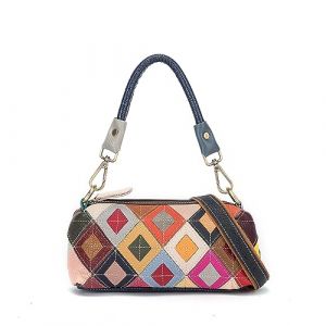Segater Sac &agrave; bandouli&egrave;re Patchwork color&eacute; pour Femmes Porte-Monnaie en Cuir v&eacute;ritable Sac &agrave; Main Multicolore al&eacute;atoire Sac &agrave; bandouli&egrave;re Shopper Sac de Travail (SEGATER, neuf)