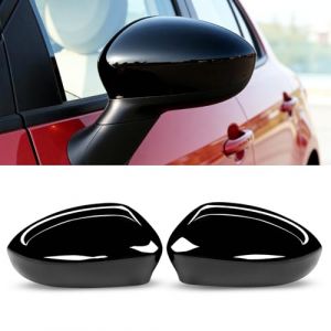 TTCR-II 2PCS Compatible avec Coque R&eacute;troviseur Fiat 500/500C/500E/Abarth 500 2007-2024/Grande Punto 2005-2018, Bo&icirc;tier R&eacute;troviseur Fiat 500, Bo&icirc;tier Miroir C&ocirc;t&eacute; Grande Punto Gauche+Droite-Noir (Yumzeco Yumzeco, neuf)