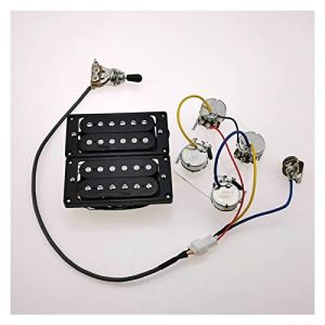 Nouveaux micros Humbucker guitare électrique micros 4C zèbre/ensemble noir Kit de Micro Guitare Électrique(Black Wiring Harness) (Guitar_Zhijiao, neuf)
