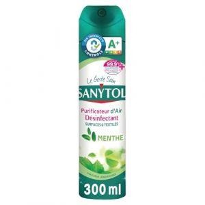 Purificateur Spray Désinfectant Menthe SANYTOL - l'aérosol de 300mL Lot De 3 - Par Lot (Marché Parisien, neuf)