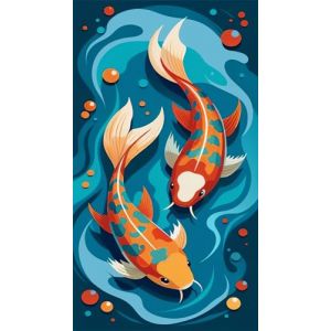 ARTGOTO Peinture par Numero Adulte Grand Format,40x70cm Peinture par Num&eacute;ro Adulte Animaux Poisson A,Paint by Numbers for Adults pour D&eacute;coration Murale(Sans Cadre) (ZHUMUTO/ARTGOTO Direct, neuf)