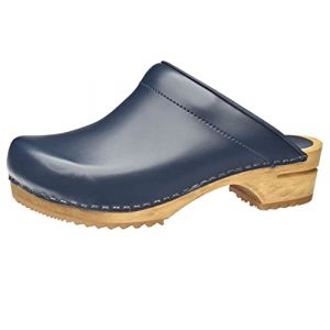 Sanita Lars Sabot ouvert original, fait à la main, en bois et cuir, pour homme, bleu, 42 EU (Preferred Seller Studio, neuf)