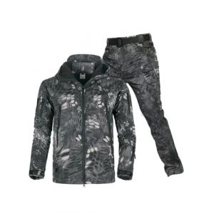 Oanviso Ensembles de Survêtement Homme Veste Impermeable Chaud Manteau Blouson et Cargo Pantalon de Sport Militaire Pantalon Uniforme pour Randonnée Camping Voyage B 2 XXL (Osheoiso Inc., neuf)