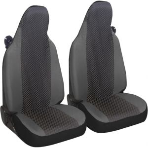 Susy Shop Housses de siège auto compatibles pour Smart fortwo, 450 451 et 453, lot de 2 housses avant, fabriqué en Italie (Jacquard gris 610) (Susy Shop, neuf)