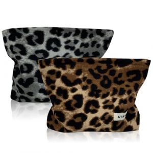 FEMONGY Sac Leopard Femme 2 pièces Leopard Femme avec Fermeture éclair Trousse a Maquillage Femme, Petite Trousse Maquillage, Trousse-de-Toilette Femme pour Les Femmes et Les Filles (linxianaidi, neuf)