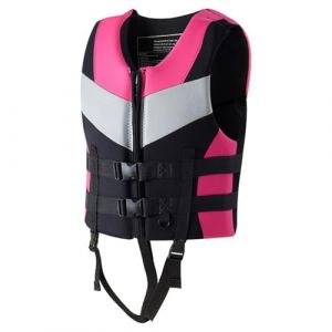 Générique Gilet de Sauvetage Adulte pour Homme/Femme 48-110 kg, Gilet de flottabilité Kayak Sup, Aide à la flottabilité réglable en néoprène pour la Natation, Le Kayak, Le Surf, Le Paddle,Rosa,M (YAOLINSHANGMAO, neuf)