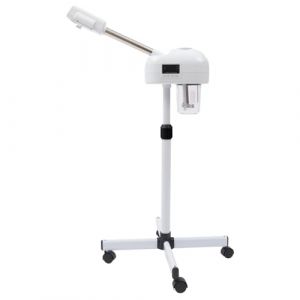 Vapeur pour le visage et vaporisateur de vapeur pour sauna, humidificateur chaud pour soins du visage, sauna à domicile et salon de beauté - Vapeur chaude, minuterie LCD, bras réglable (Dorabiupaa, neuf)