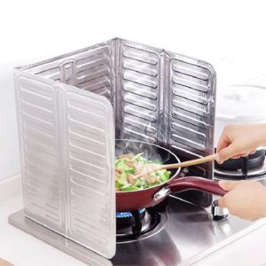 plaques Anti Projection Cuisine 3 Côtés, Protection Anti-éclaboussures Pliable, plaques Anti Projections De Cuisson Protection, Cuisine Pliable Protection D'Écran Pour Cuisinière, Rôtir 84x32.5cm (Qinsyit, neuf)
