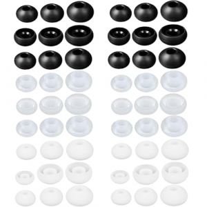 HoAhaMay 54 pi&egrave;ces d'&eacute;couteurs de Remplacement en Silicone, Coussinets en Caoutchouc pour &Eacute;couteurs, Accessoires pour &Eacute;couteurs, 3 Tailles (S/M/L), compatibles avec Les &eacute;couteurs Intra-Auriculaires (JIAHEWLKJ STORE, neuf)