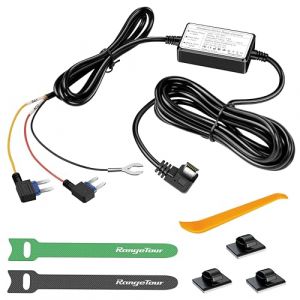 Range Tour Dash Cam Hardwire Kit, Cordon d'alimentation pour Chargeur de cam&eacute;ra de Tableau de Bord de Voiture 12V-24V &agrave; 5V, 3 noyaux, ACS Mini Type (rtdz, neuf)