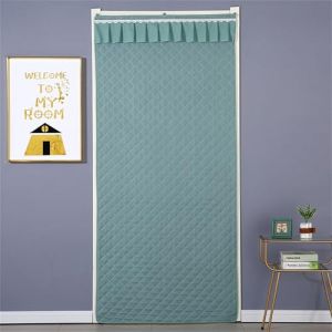 Surwin Rideau de Porte Isolant Thermique, Rideau de Porte Interieur d'hiver Thermiques Isolation Anti Froid et Chaleur Rideau de Porte Exterieur Occultant Anti Froid et Chaleur (80 * 200cm,Vert) (Yiwin, neuf)