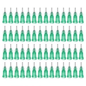 QUARKZMAN Aiguille industrielle à bout émoussé 18G 1/4 pouce de longueur avec connecteur à vis de verrouillage Luer, Aiguille de distribution pour pistolet à colle liquide, 100 pièces (vert) (QUARKZMAN, neuf)