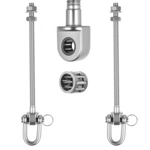 2 Pcs Crochet Plafond Charge Lourde, 360 &deg; Rotation Crochet de Suspension en Acier Inoxydable, 235 mm Crochets pour Balan&ccedil;oires,M10 Crochets de Suspension pour Balan&ccedil;oire et Hamac Sac de Frappe Yoga (KeBiTeKeJi, neuf)