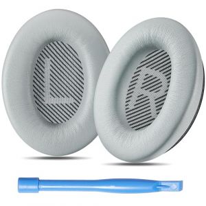 AHG Coussinets d'oreille compatibles avec Casques Bose QuietComfort 35 (QC35) QuietComfort 35 II (QC35 II). Cuir protéiné, Mousse Souple Haute densité, durabilité Accrue pour QC35/QC35 II Gris (New Era limited, neuf)