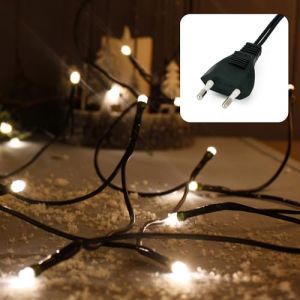 Hellum Mini guirlande lumineuse LED int&eacute;rieure, 1,35 m de longueur de la lumi&egrave;re 10 LED pour l'int&eacute;rieur, guirlande lumineuse &agrave; LED classique, blanc chaud, avec connecteur, sapin de No&euml;l, guirlande (Hellum Direkt, neuf)